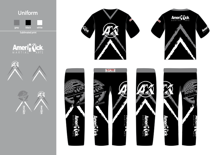 Amerikick Top Ten Uniform model 2025 Black – Fighters Inc. Wholesale